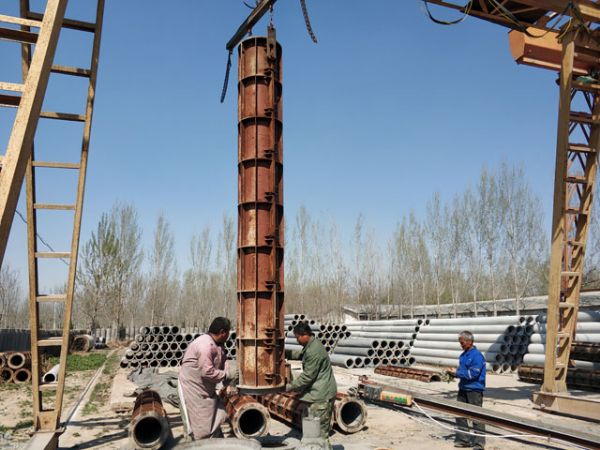 深井鋼混管生產過程